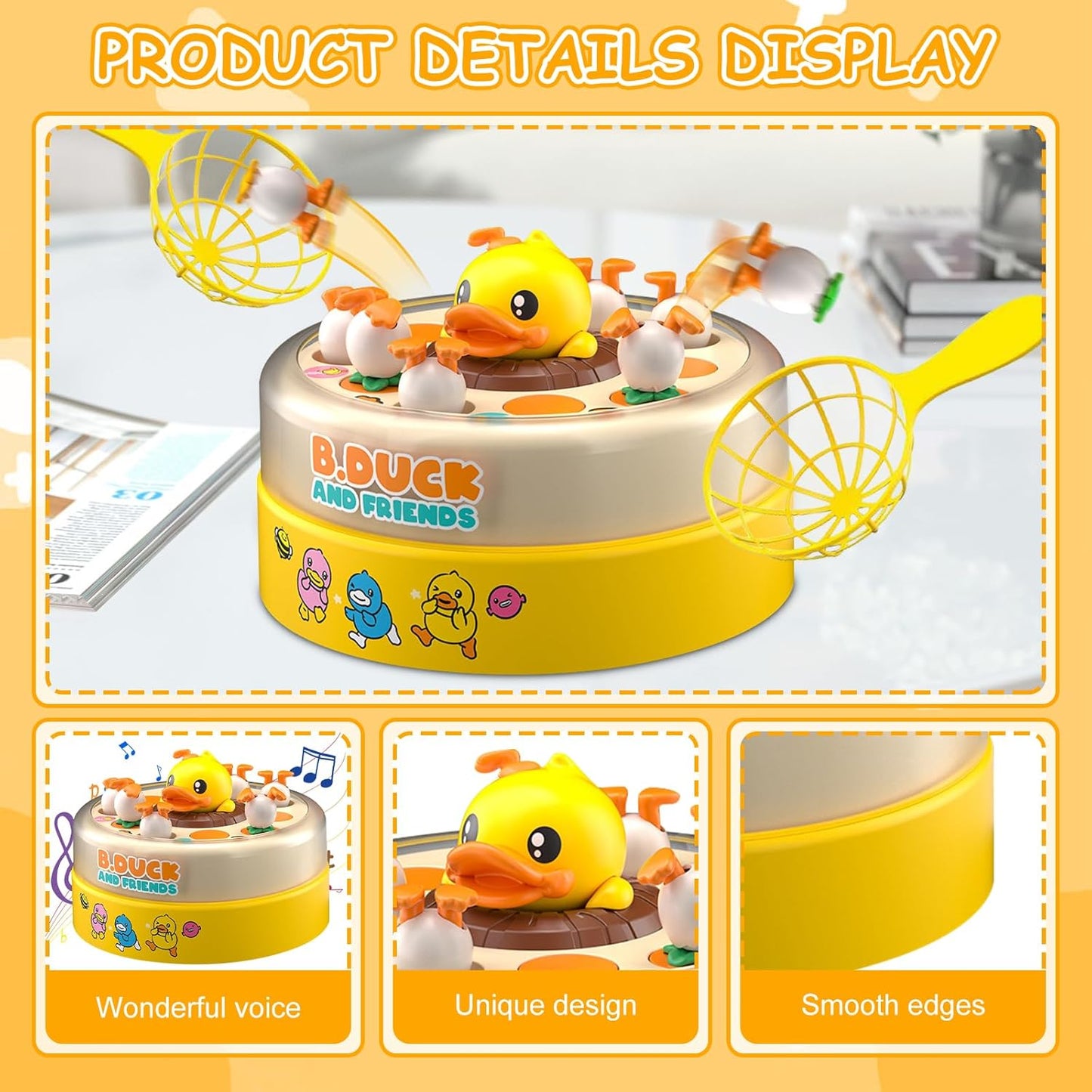B.Duck Bounce & Catch Board Game π― | Fun Family Game for Kids Ages 3-8 | Birthday & Holiday Gift Idea