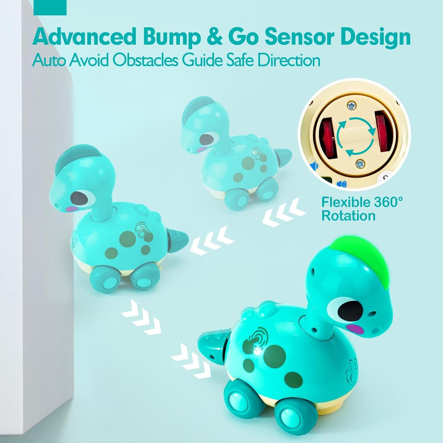 Dinosaur Crawling and Musical Baby Toy