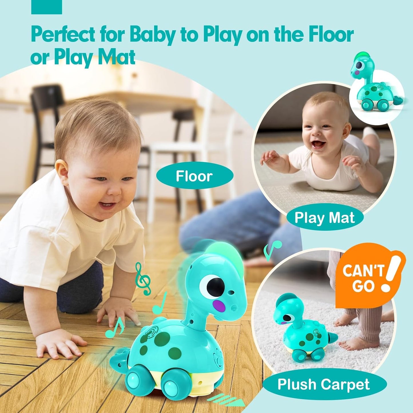 Dinosaur Crawling and Musical Baby Toy