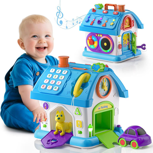 Montessori Musikalisches Babyspielzeug 🎵 | Zweisprachiges Lernspielzeug für 1-jährige Jungen | Geschenk zum ersten Geburtstag