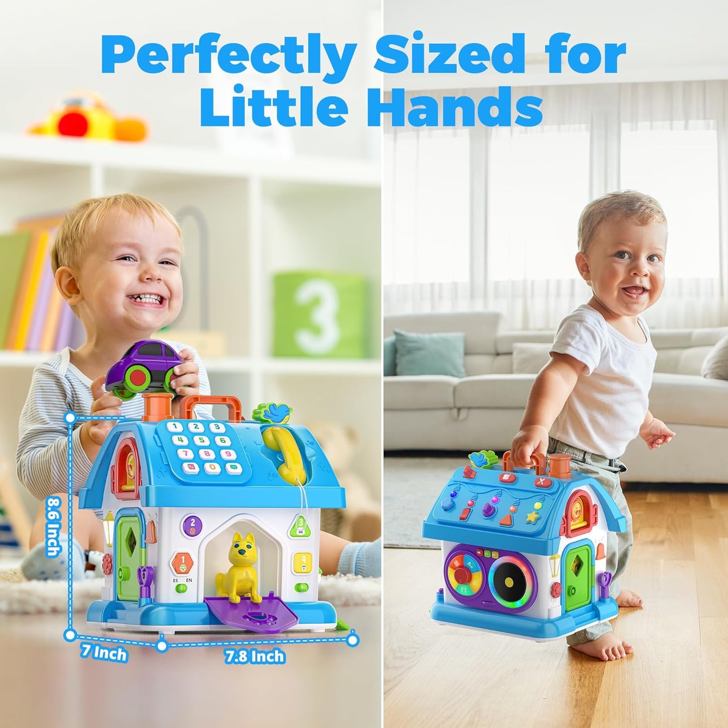 Montessori Musical Baby Toy π΅ | Bilingual Educational Toy for 1 Year Old Boys | First Birthday Gift