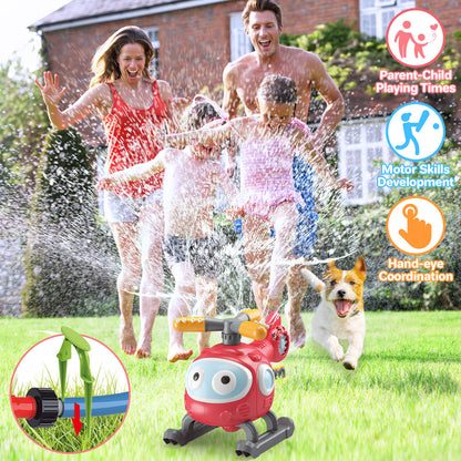 💦 4-in-1 Water Sprinkler T-Ball Set for Kids | Backyard Baseball & Helicopter Toy | Outdoor Summer Garden Hose Water Game 🎉⚾