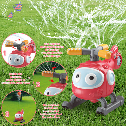 💦 4-in-1 Water Sprinkler T-Ball Set for Kids | Backyard Baseball & Helicopter Toy | Outdoor Summer Garden Hose Water Game 🎉⚾