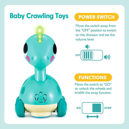 Dinosaur Crawling and Musical Baby Toy