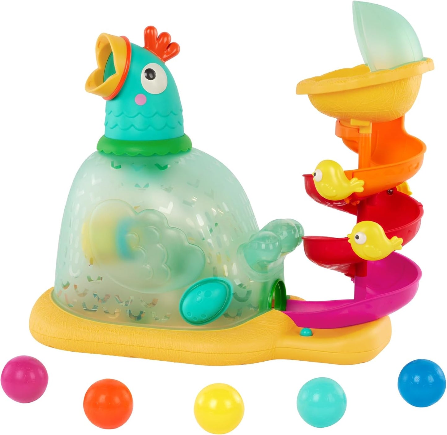"🎵 Musical Chicken Ball Popper – Pop-A-Doodle-Doo Fun for Kids! 🐔✨"