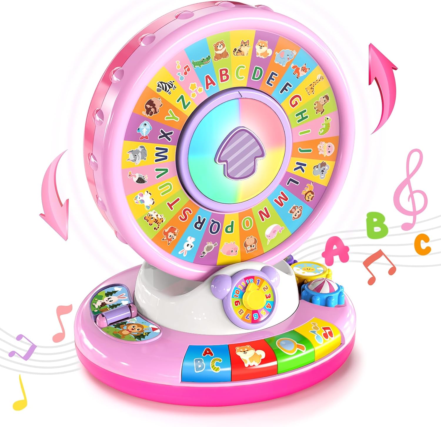 Light-Up & Musical Spin & Sing Alphabet Zoo Toy 🐵🎵💡 | Educational and Fun Kids’ Toy