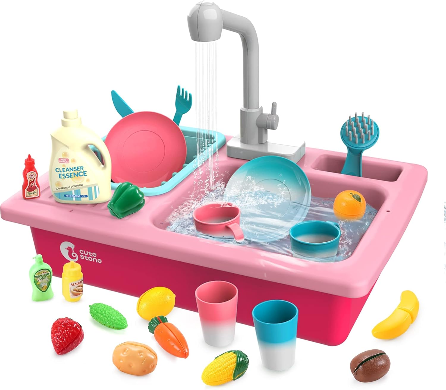 Pavrivey Color-Changing Play Kitchen Sink 🏠  | Pretend Role-Play Set for Kids 👧👦