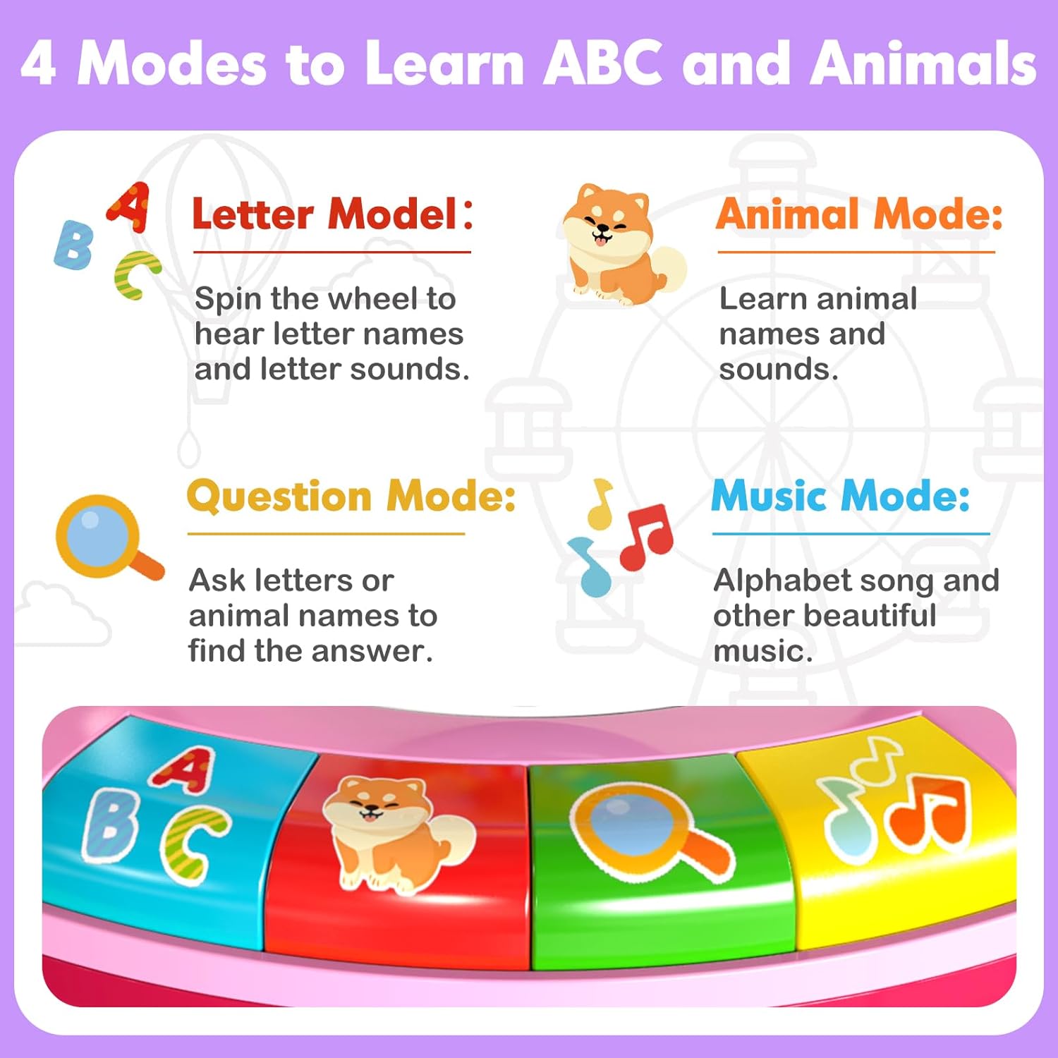 Light-Up & Musical Spin & Sing Alphabet Zoo Toy 🐵🎵💡 | Educational and Fun Kids’ Toy