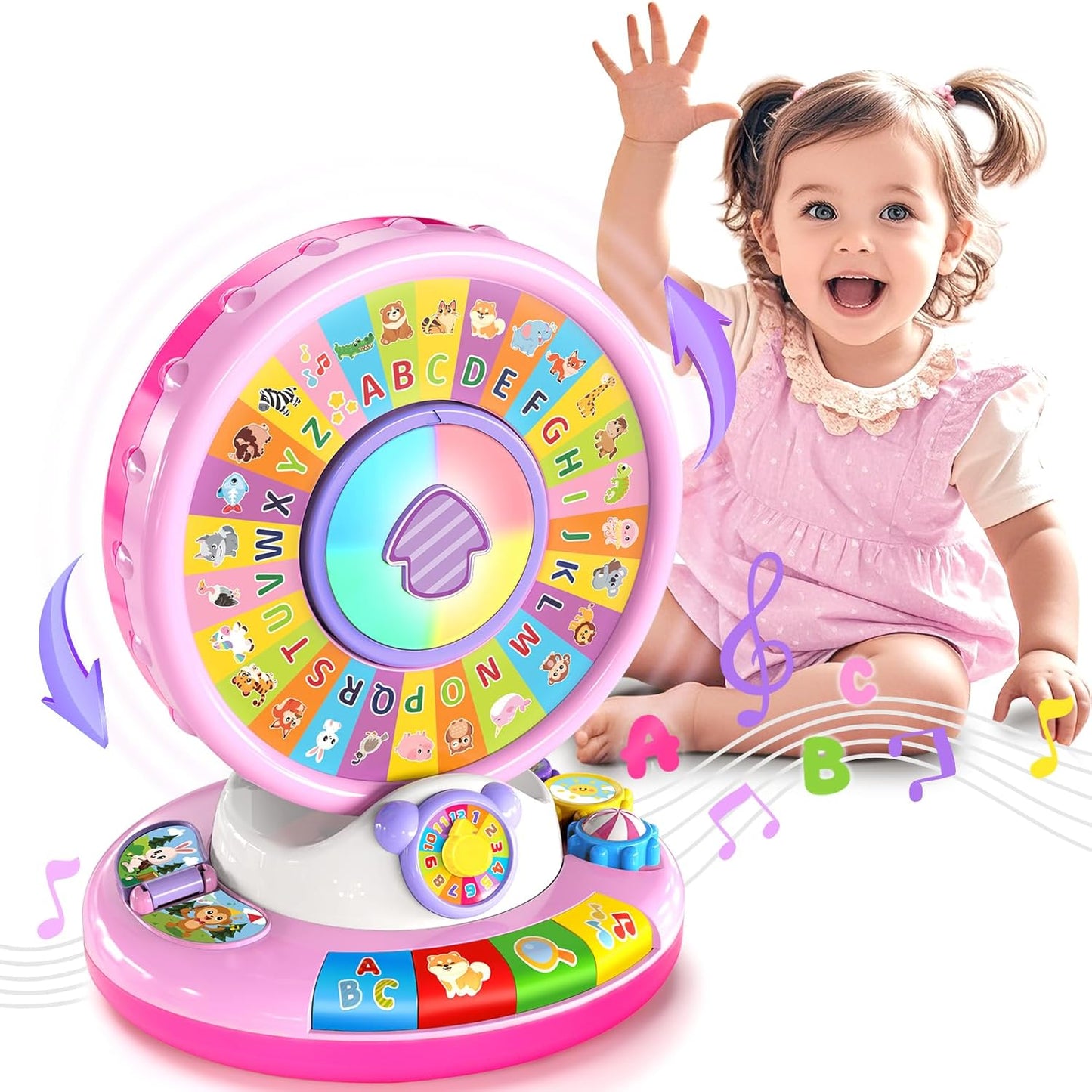 Light-Up & Musical Spin & Sing Alphabet Zoo Toy 🐵🎵💡 | Educational and Fun Kids’ Toy