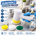 Güçlü Temizlik İçin 5 Başlıklı Sihirli Temizlik Fırçası | Kablosuz & Şarjlı