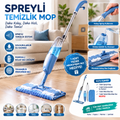 Spreyli Mop - Doldurulabilir Su Haznesi - Yedek Mikrofiber Bez Hediyeli