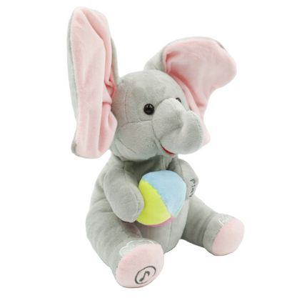 Peekaboo Singing Elephant Plush Toy – Musical Fun & Cuddly Gift for Kids 🐘🎶