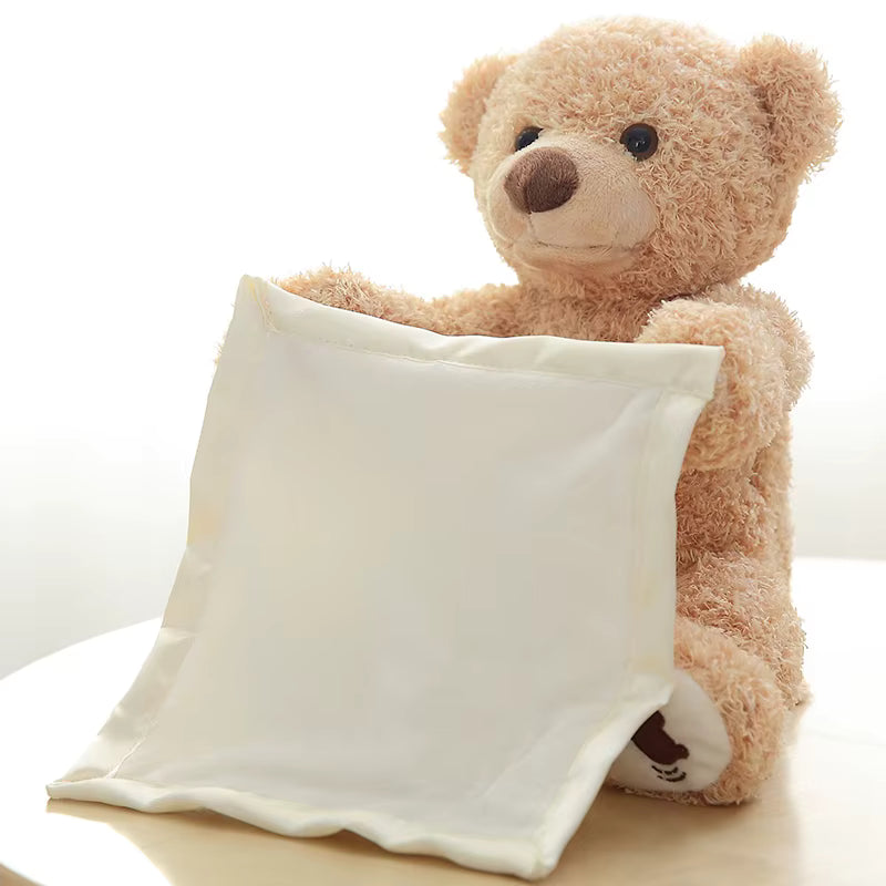 Peek-A-Boo Teddy Bear Plush 🧸 | Animated, Cuddly Stuffed Animal for Babies & Newborns
