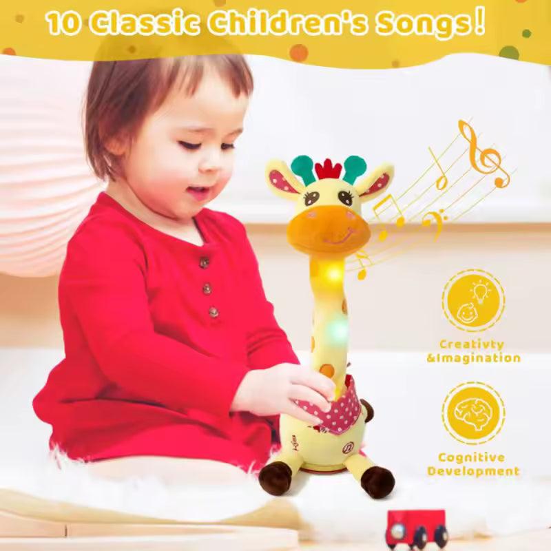 🎵 Musical Dancing Giraffe Toy 🦒 | Sings, Dances & Repeats What You Say | Interactive Stuffed Animal for Kids