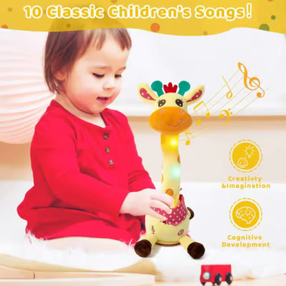 🎵 Musical Dancing Giraffe Toy 🦒 | Sings, Dances & Repeats What You Say | Interactive Stuffed Animal for Kids